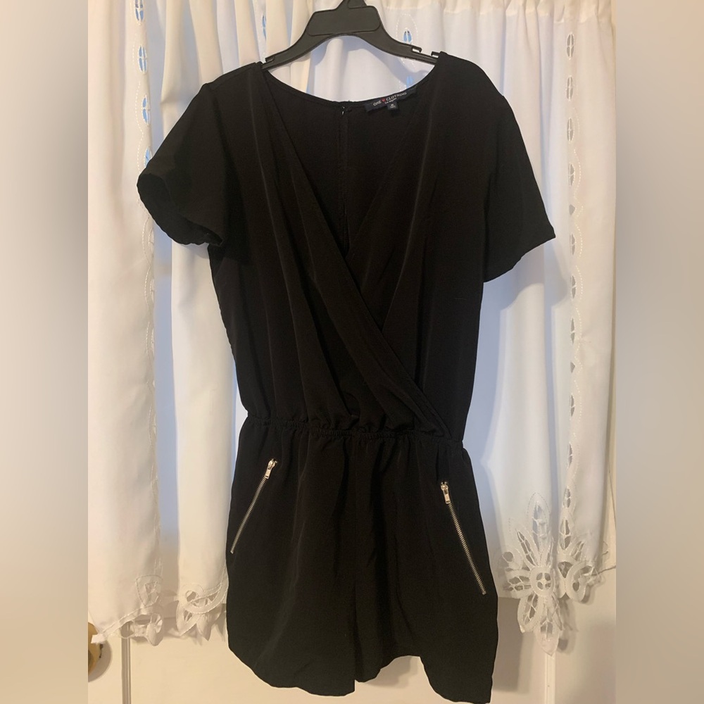 One Clothing Black V-Neck Romper